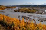 Mount Sanford and Copper River, fall color Alaska