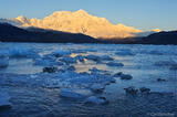 Icebergs, Icy Bay and Mt. St. Elias photo