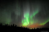 An aurora borealis photo over Alaska