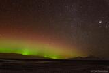 Aurora borealis over Wrangell mountains photo