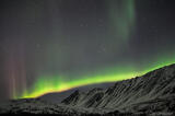 Northern lights over Alaska Mountain Range