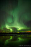 Aurora borealis with a reflection photo