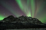 Aurora borealis and Gates of the Arctic National Park photo