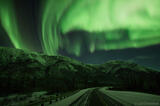 Dalton Highway Aurora borealis and Brooks Range 