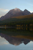 Bowman Lake and Rainbow Peak.