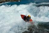 Whitewater kayaking entry falls Baker River, Patagonia, Chile