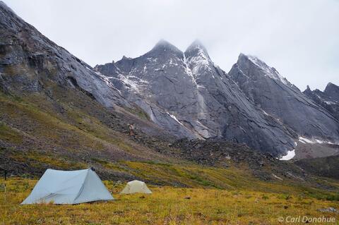 Camping beneath the Maidens Arrigetch Peaks