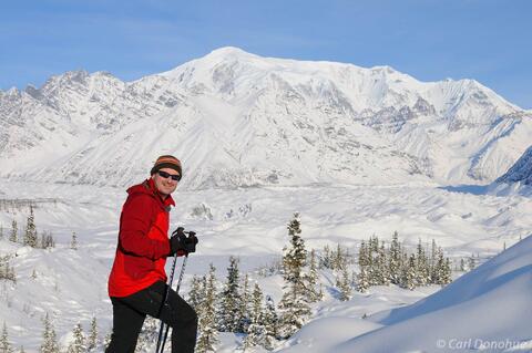Winter skiing in Wrangell-St. Elias National Park