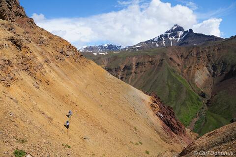 Photo of Backpackers on the Goat Trail, Wrangell-St. Elias Natio