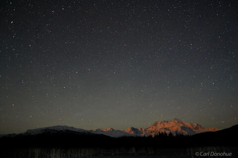 Mt. St. Elias and night sky photo Wrangell-St. Elias National Park