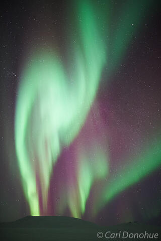 Northern Lights over White Mountains