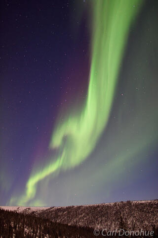 Aurora borealis over the White Mountains