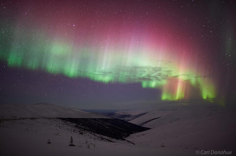 Multicolored Aurora borealis photo