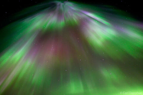 Red and purple and green Aurora borealis photo