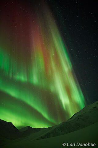 Aurora borealis Brooks Range, Alaska.