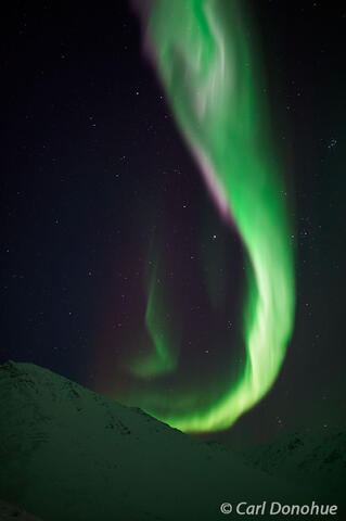 Aurora borealis over Atigun Pass, Alaska.