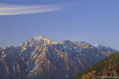 Chugach Mountains in Daylight From Glenn Highway