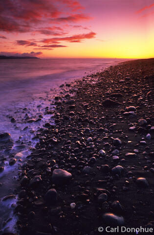 Sunset Over Kachemak Bay From Pebble Beach, Homer
