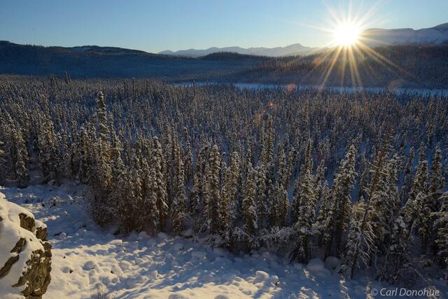 Sunrise over Chugach Mountains photo