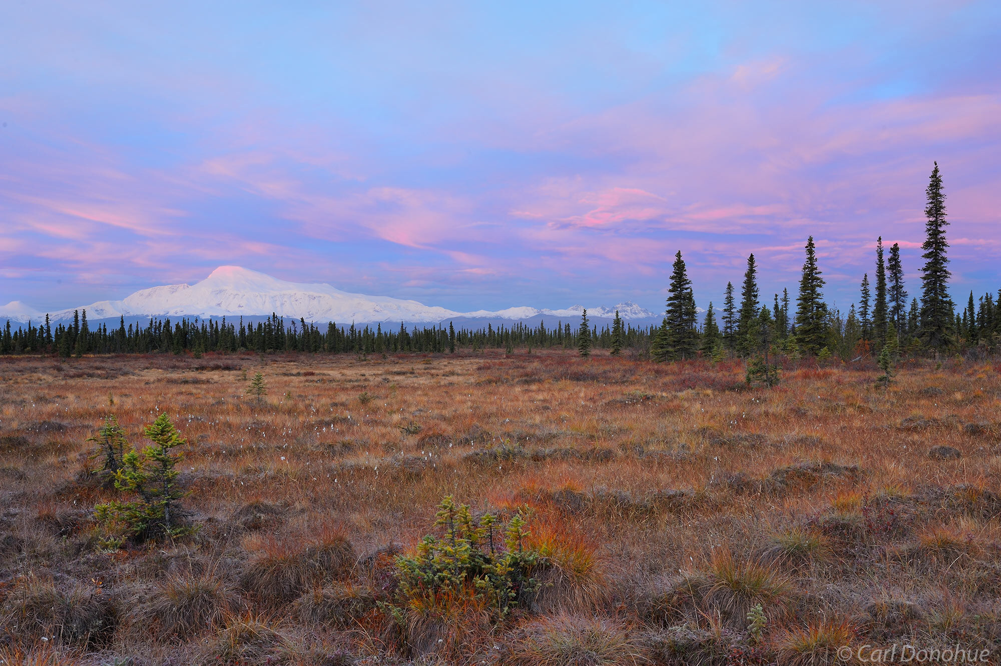 Sunrise over Mount Sanford, Wrangell-St. Elias National Park and Preserve, Alaska.