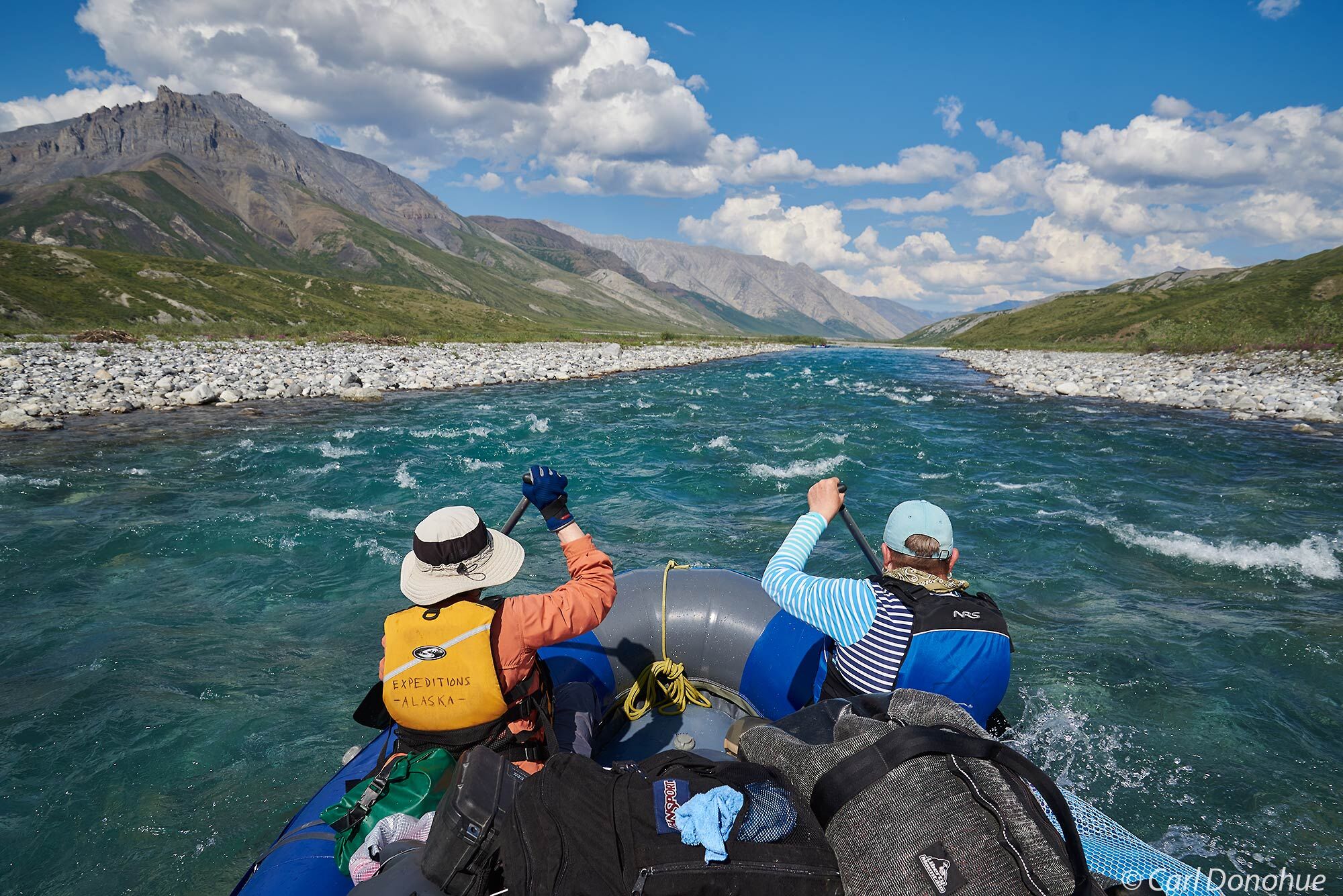 Whitewater rafting on the Marsh Fork River,  which runs to the Canning river. This is a multiday trip to the arctic coast.  Arctic...