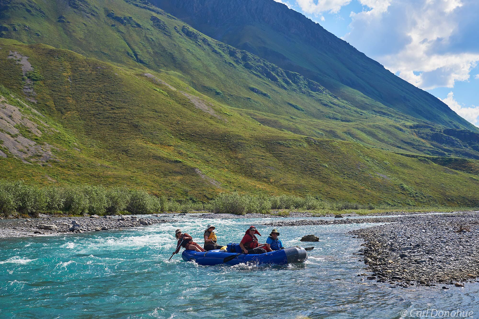 Whitewater rafting on the Marsh Fork River,  which runs to the Canning river. This is a multiday trip to the arctic coast.  Arctic...