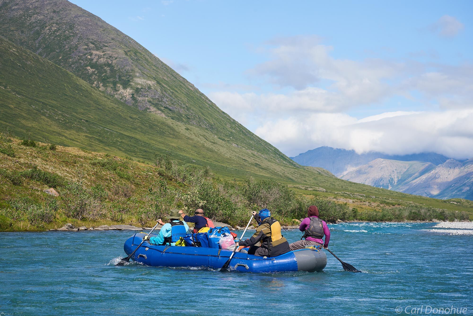 Whitewater rafting on the Marsh Fork River,  which runs to the Canning river. This is a multiday trip to the arctic coast.  Arctic...